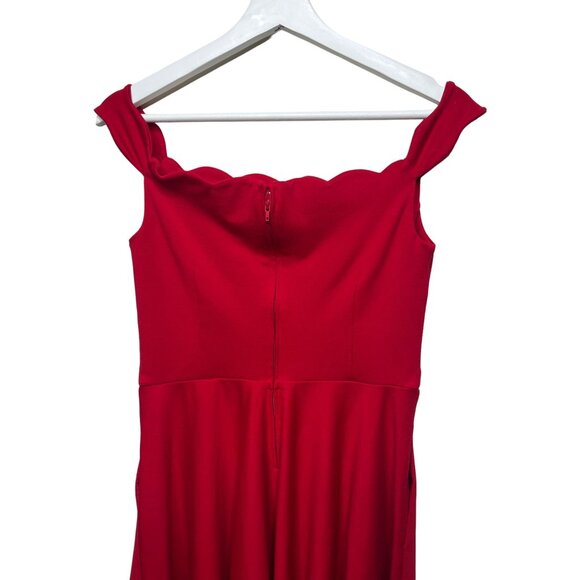 ModCloth Dress Womens Medium Mini Sundress Sleeveless Red Fit Flare Work Casual - Picture 8 of 13